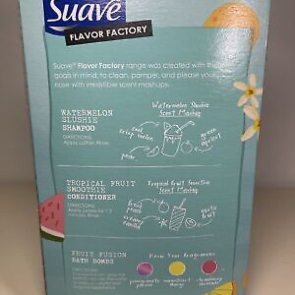 Suave Flavor Factory Watermelon Shampoo, Tropical Fruit Conditioner & Bath Bombs - Picture 3 of 4